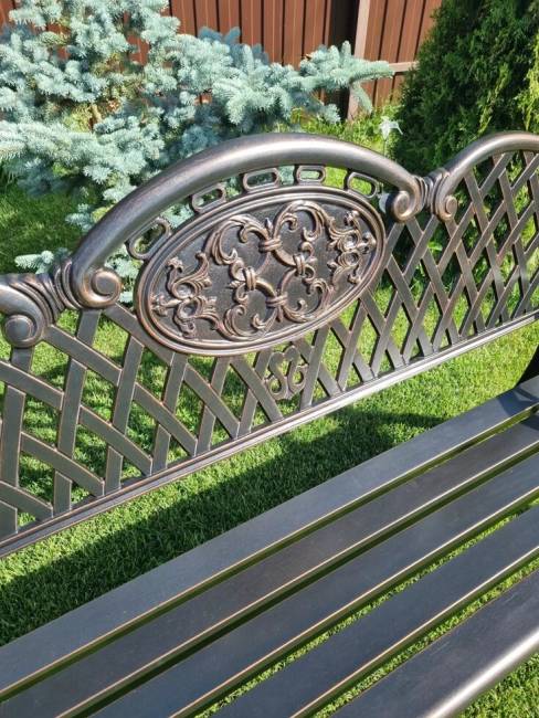 Скамья из литого алюминия для сада Ultimo