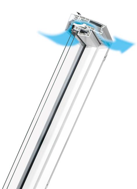 Пластиковое мансардное окно PTP-V U3, однокамерное Пластиковое мансардное окно PTP-V U3, однокамерное