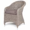 "Равенна" плетеное кресло из искусственного ротанга (гиацинт), цвет серый