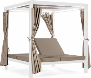 Шатер с лежаками Enigma белый, тортора 2080х1880х2050 мм