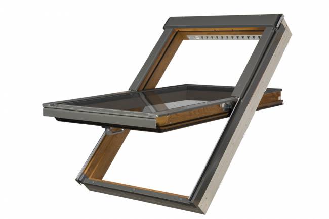 Ламинированное пластиковое мансардное окно PTP-V /GO U3 "Золотой дуб" Ламинированное пластиковое мансардное окно PTP-V /GO U3 "Золотой дуб"