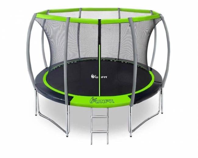 Батут "FunFit 8 FT 252 см PRO inside", зеленый