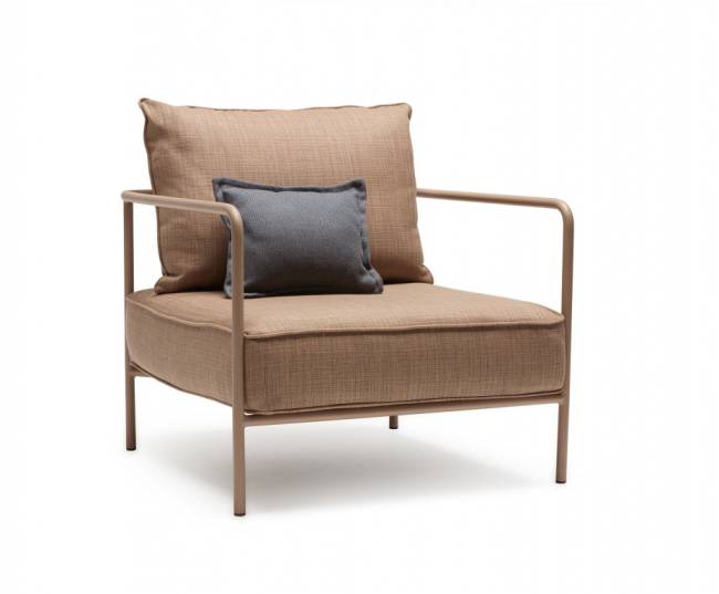 Кресло лаунж c подушкой Flap карамельный, ржавый 840х840х880 мм