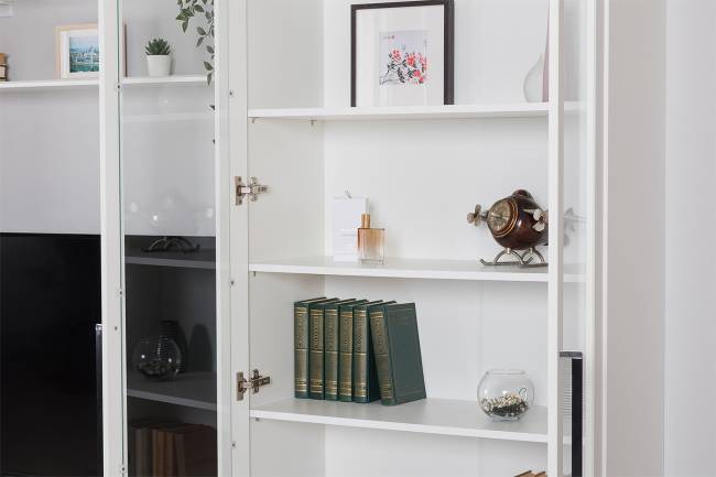 Два широких серванта и ТВ-тумба Валенсия цвет белый шагрень Два широких серванта и ТВ-тумба Валенсия цвет белый шагрень