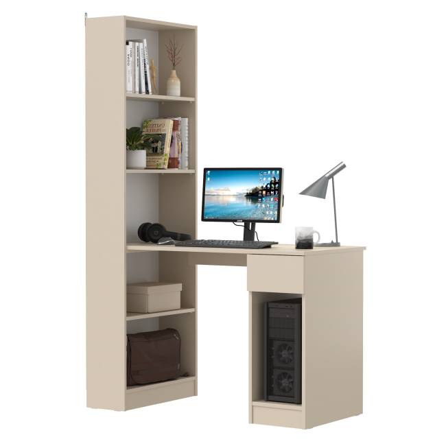 Компьютерный стол со шкафом комбинированным Лайт 10.01 цвет сатин Компьютерный стол со шкафом комбинированным Лайт 10.01 цвет сатин