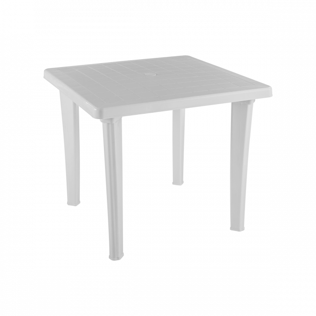 Стол пластиковый квадратный белый
