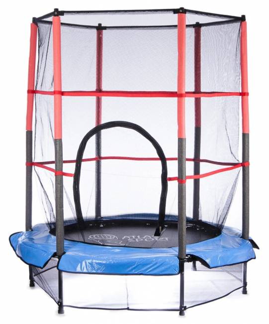 Батут "Atlas Sport", 140 см (4.5ft) на эластичных ремнях Blue