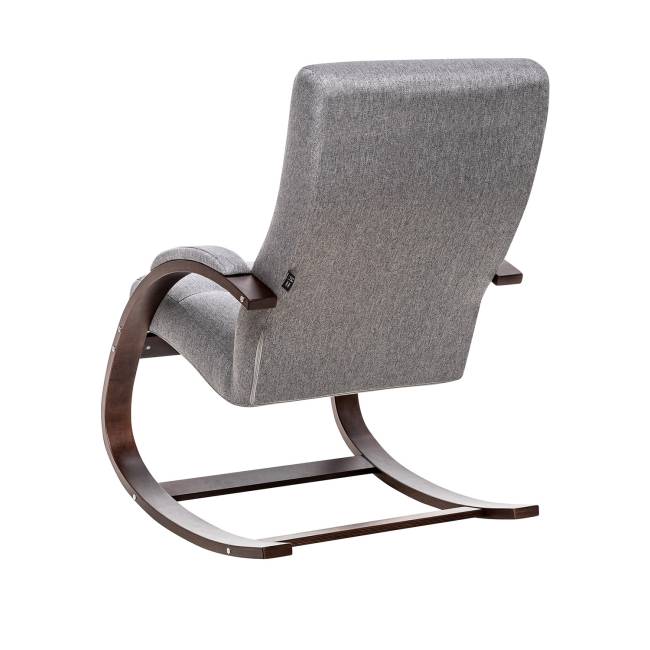 Кресло-качалка Leset Милано Орех текстура Malmo 90 (серый)