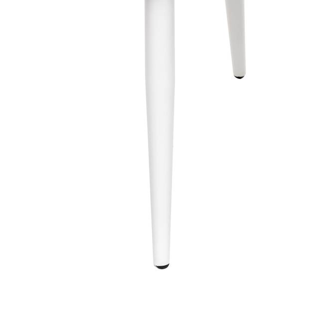 Стул с подлокотниками Leset Слим, каркас Белый, велюр Бежевый Бежевый Белый