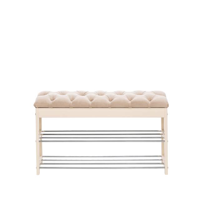 Банкетка Leset "Грейс" Дуб шампань V18 бежевый, каретная стяжка