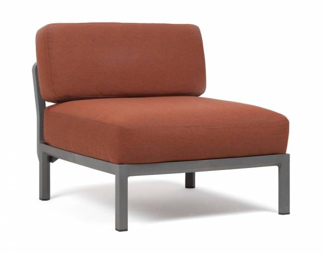 Диван пластиковый с подушками Maximo 2 базальт, корица 1860х940х790 мм Диван пластиковый с подушками Maximo 2 базальт, корица 1860х940х790 мм