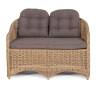 "Равенна" диван двухместный плетенный из ротанга, цвет соломенный